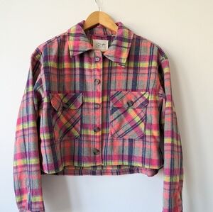RD STYLE Plaid Cropped Jacket